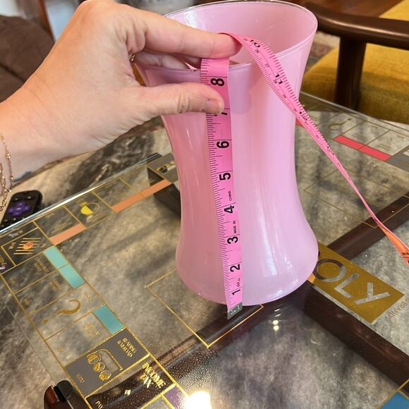 Beautiful Vintage Y2k 2000s Light pink large glass vase - Picture 5 of 6